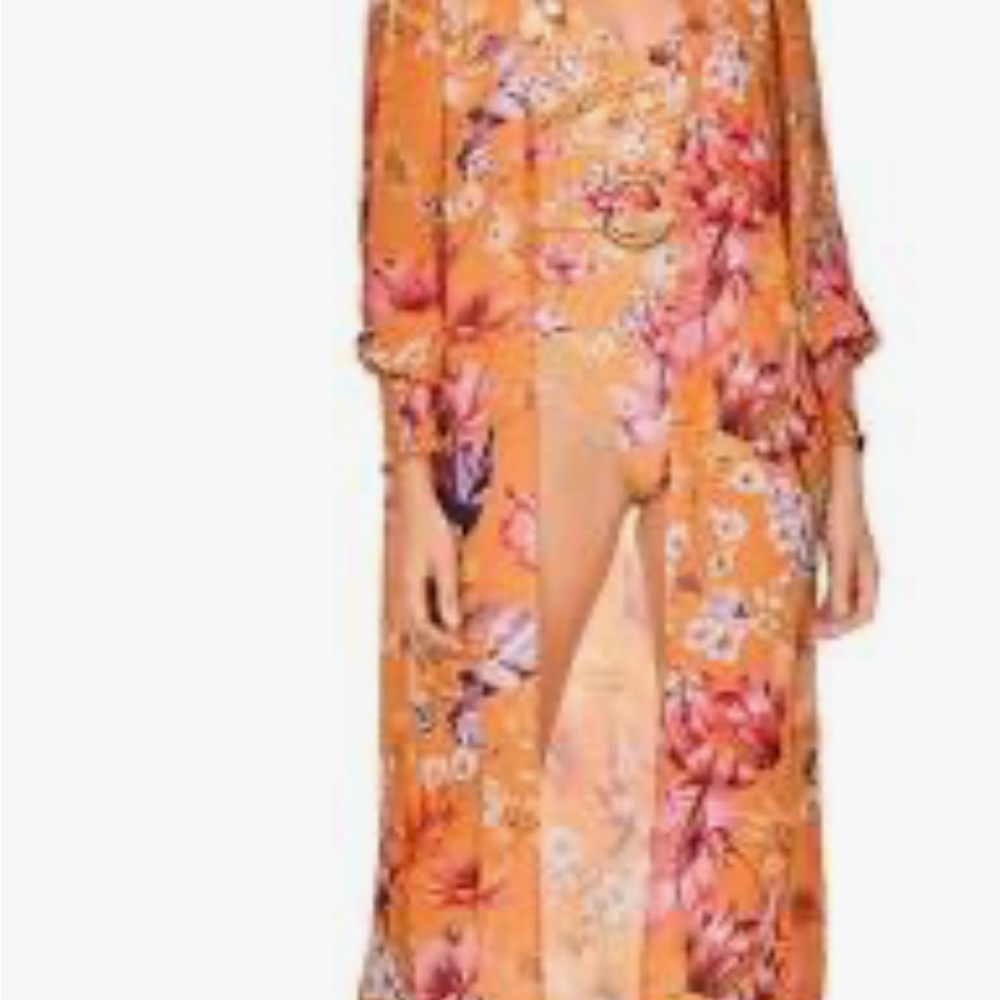 NWT Encantadore Gold Floral Kimono